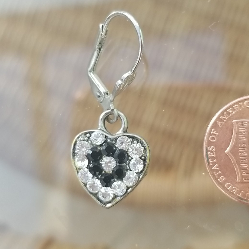Seasonal whispers crystal heart earrings doubled sided - Picture 9 of 10